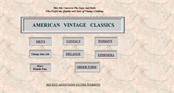 Desktop Screenshot of americanvintageclassics.com
